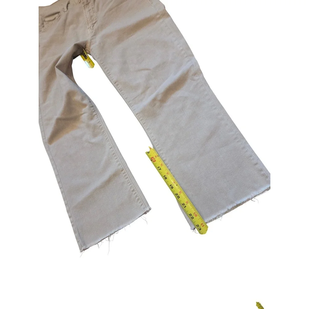 MOTHER The Insider Ankle‎ Fray Jeans Chalk It Up Womens Size 28 cream in color